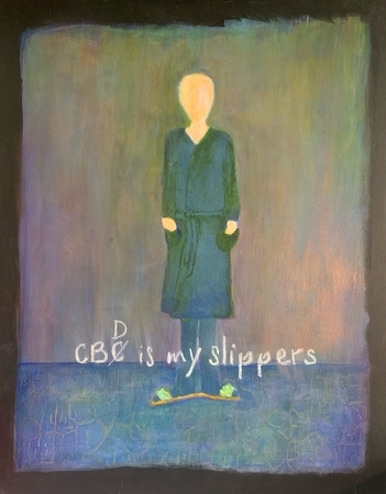 CBD, acrylic on deep cradled board, 14 x 11